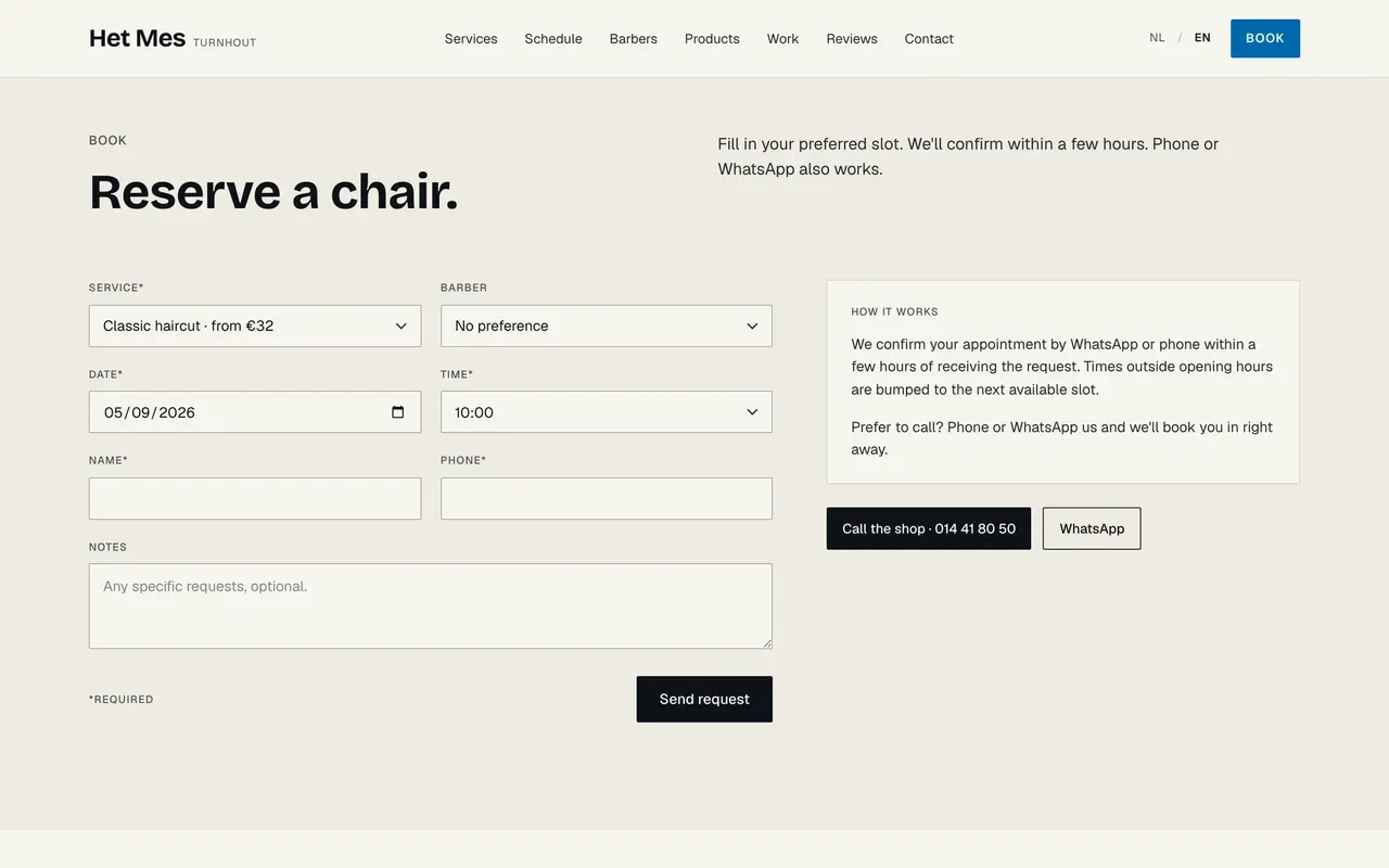 The step that turns a visitor into a customer.