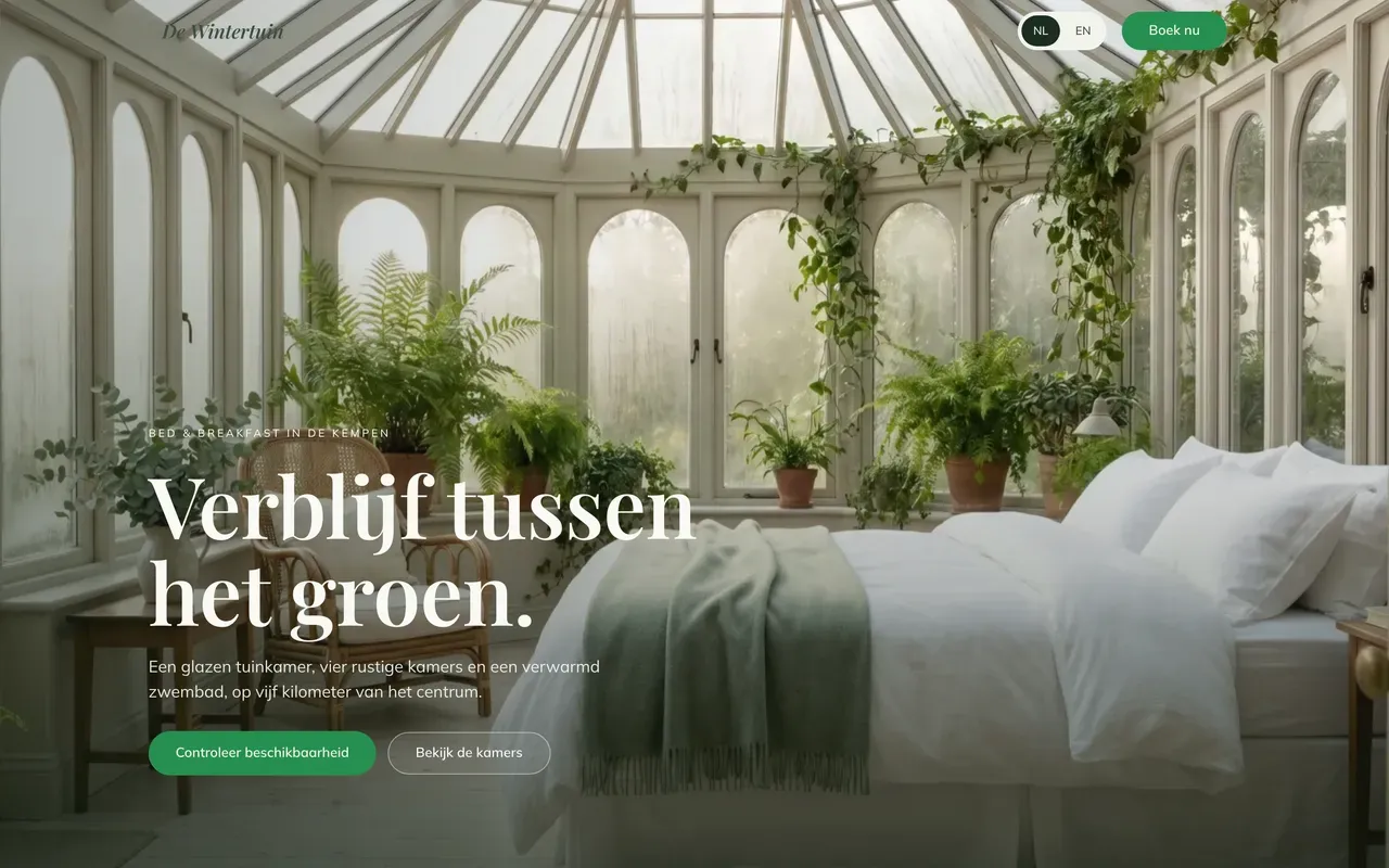 Bed & breakfast-website van ovrick