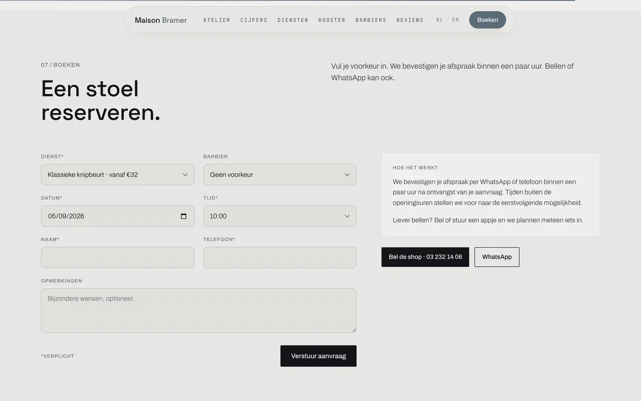De stap die van een bezoeker een klant maakt.