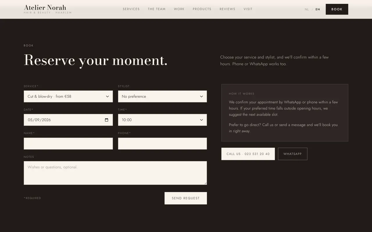 The step that turns a visitor into a customer.
