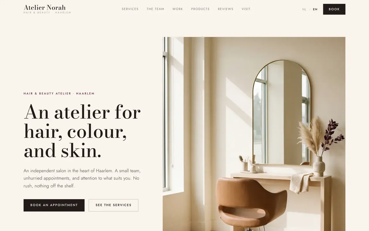 Hair and beauty salon site by ovrick