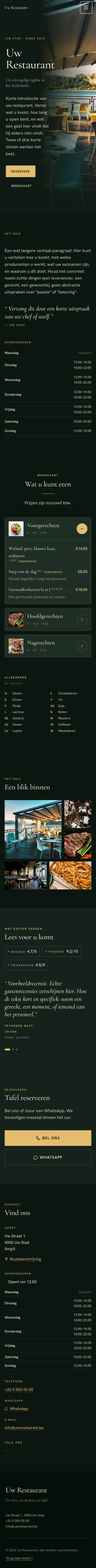 Restaurant mobile preview
